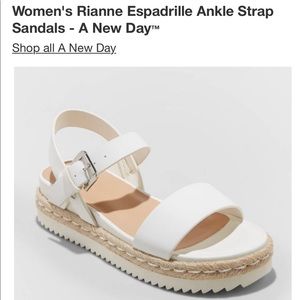 white espadrille sandals
